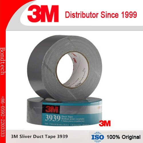 3M Sliver Cloth Duct Tape 3939 , 200 Degree F Performance Temperature,